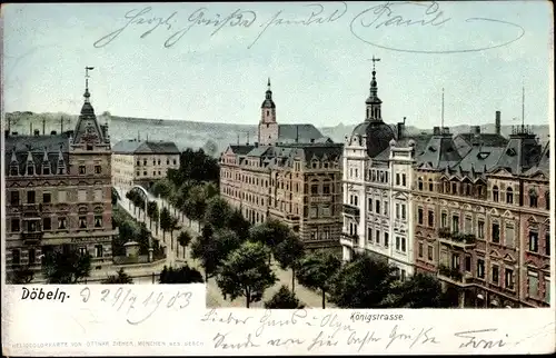 Ak Döbeln in Sachsen, Königstraße