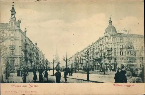 Ak Berlin Schöneberg, Wittenbergplatz mit Apotheke