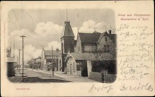 Ak Westerland auf Sylt, Strandstraße