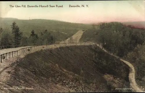 Ak Dansville New York USA, The Glen Fill, Dansville Hornell State Road