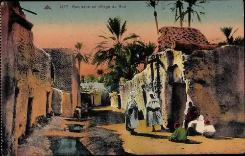 Ak Rue dans un village du Sud, Maghreb