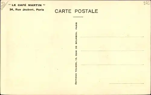 Ak Paris, Exposition Coloniale 1931, le Cafe Martin, Rue Joubert