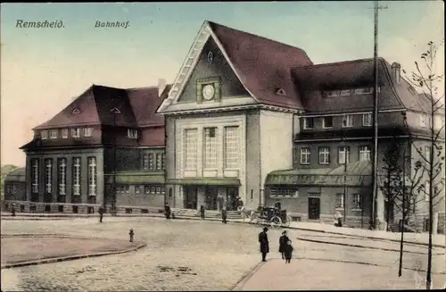 Ak Remscheid im Bergischen Land, Bahnhof, Kutsche