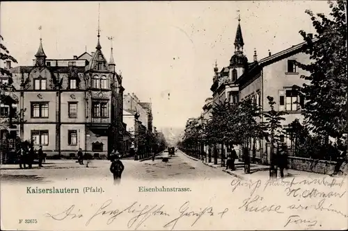 Ak Kaiserslautern in der Pfalz, Eisenbahnstraße