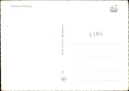 Ak Rietberg in Westfalen, Rathaus