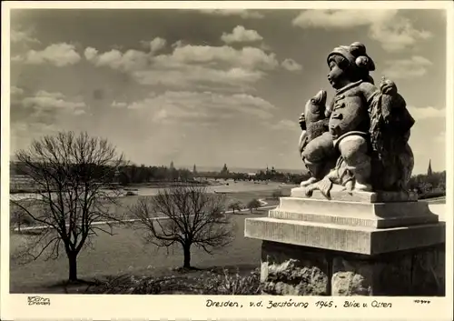 Ak Dresden Altstadt, Stadtpanorama von Osten, Vor der Zerstörung 1945