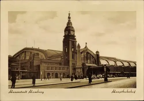 Ak Hamburg, Blick auf den Hauptbahnhof