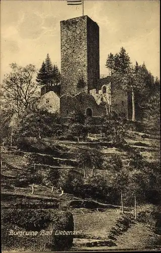 Ak Bad Liebenzell im Schwarzwald, Burgruine