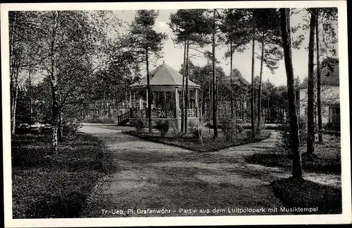 Ak Grafenwöhr in Bayern, Truppenübungsplatz, Luitpoldpark mit Musiktempel