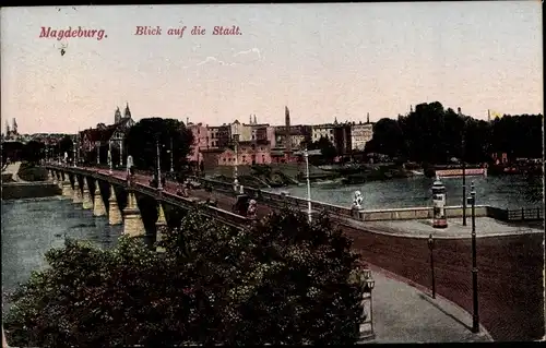 Ak Magdeburg an der Elbe, Stadtansicht