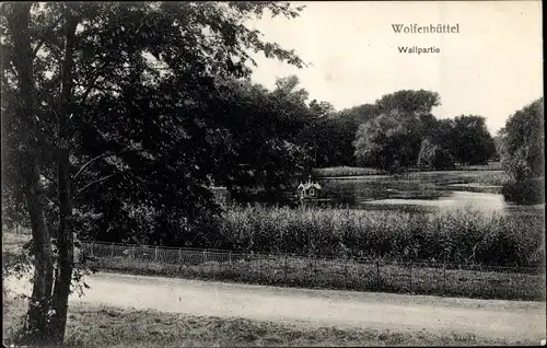 Ak Wolfenbüttel in Niedersachsen, Wallpartie