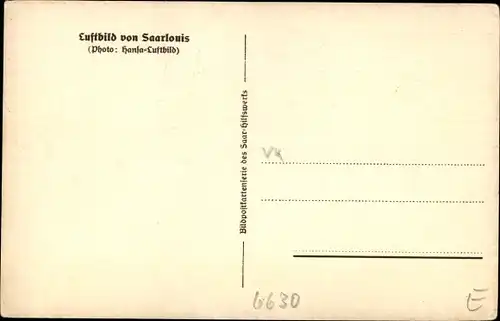 Ak Saarlouis im Saarland, Luftaufnahme