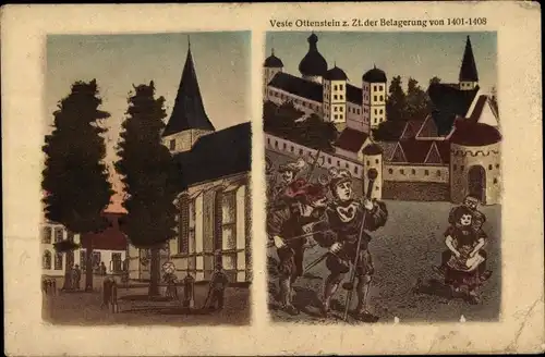 Ak Ottenstein in Niedersachsen, Veste z. Zt. der Belagerung von 1401-1408