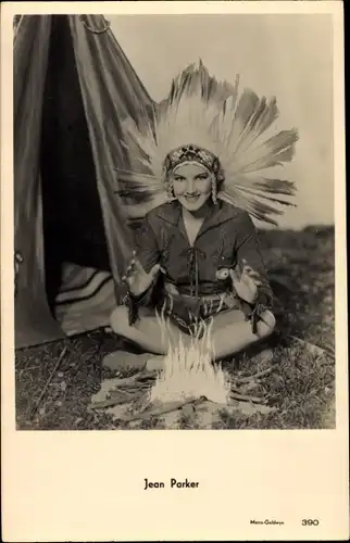 Ak Schauspielerin Jean Parker, Portrait, Indianer, MGM