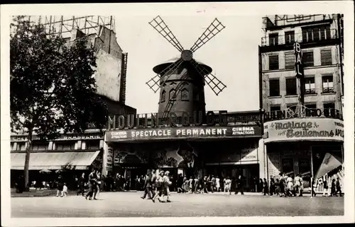 Ak Paris XVIII. Arrondissement Buttes-Montmartre, Le Moulin Rouge