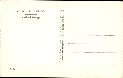 Ak Paris XVIII. Arrondissement Buttes-Montmartre, Le Moulin Rouge
