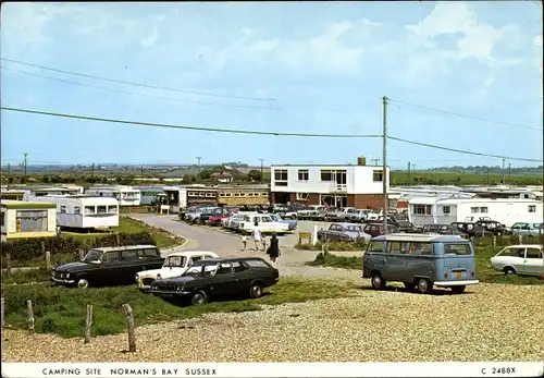 Ak Sussex England, Camping Site, Norman's Bay