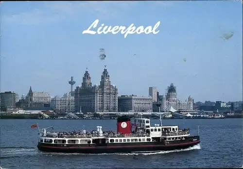 Ak Liverpool Merseyside England, The Waterfront of Mersey Ferry