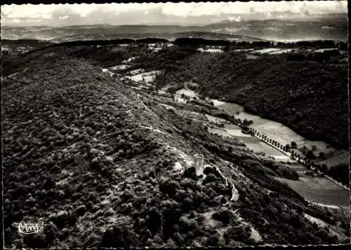 Ak Jasseron Ain, Vue aerienne, Route du Col de France