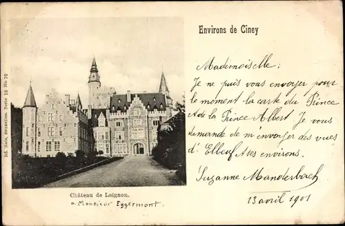 Ak Ciney Wallonien Namur, Chateau de Leignon
