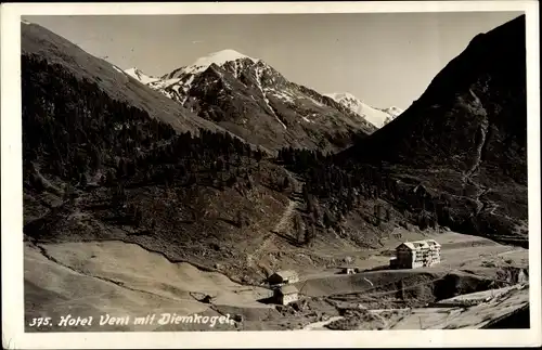 Ak Vent Sölden Tirol Österreich, Hotel Vent mit Diemkogel
