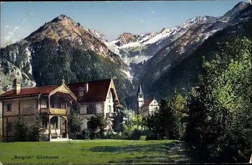 Ak Göschenen Kanton Uri, Gasthaus Bergruh, Gebirge