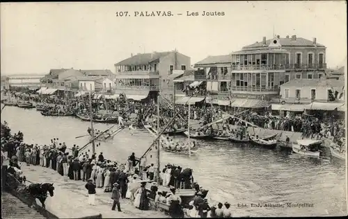 Ak Palavas les Flots Herault, Les Joutes