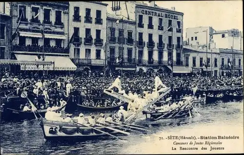 Ak Sète Cette Hérault, Station Balneaire, Les Joutes