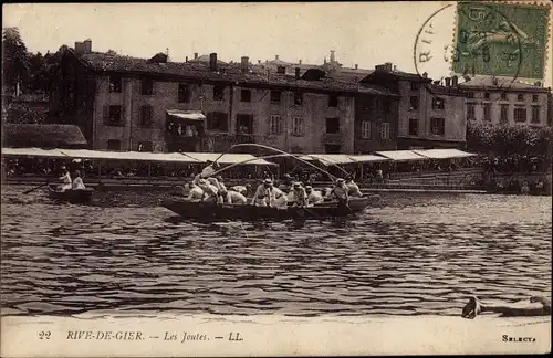 Ak Rive de Gier Loire, Les Joutes