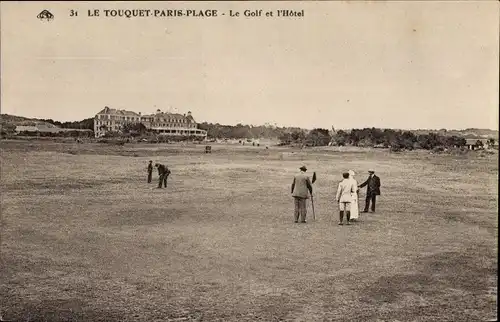 Ak Le Touquet Paris Plage Pas de Calais, Le Golf, Hotel