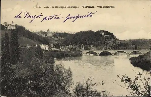 Ak Vitrac Dordogne, Vue generale