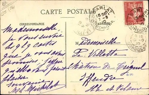 Ak Vitrac Dordogne, Vue generale