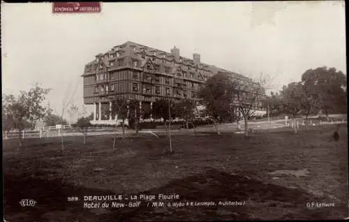 Ak Deauville La Plage Fleurie Calvados, Hotel du New Golf