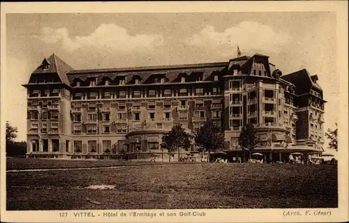 Ak Vittel Lothringen Vosges, Hotel de l'Ermitage et son Golf Club