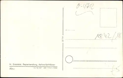 Ak Kelbra am Kyffhäuser, Marktstraße mit Rathaus, Handlung