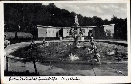 Ak Gemünd Schleiden in der Eifel, Gartenschwimmbad, Planschbecken, Freibad