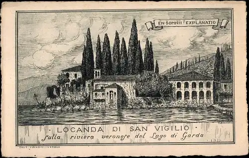 Künstler Ak San Vigilio Lago di Garda Veneto, Locanda di San Vigilio
