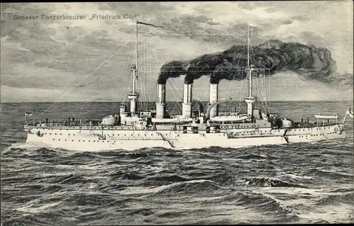 Ak Deutsches Kriegsschiff, SMS Friedrich Carl, Großer Panzerkreuzer, Kaiserliche Marine