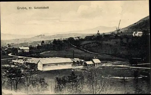 Ak Fouchy Grube im Weilertal Elsass Bas Rhin, Panorama, Fabrik