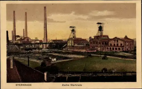 Ak Sterkrade Oberhausen am Rhein Ruhrgebiet, Zeche Sterkrade