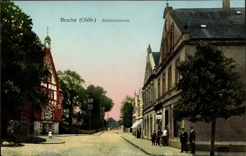 Ak Bracke Brake an der Unterweser in Oldenburg, Bahnhofstraße