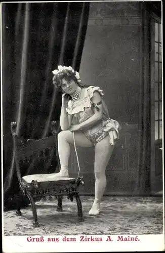 Ak Zirkus A. Mainé, Zirkuskünstlerin, Artistin