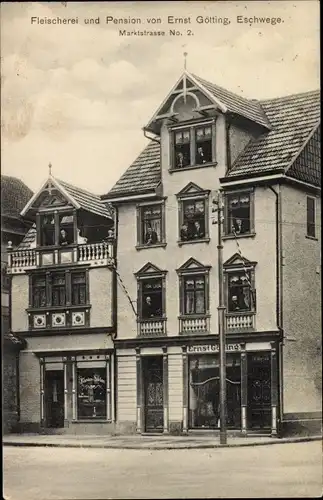 Ak Eschwege an der Werra Hessen, Fleischerei und Pension, Marktstraße No. 2