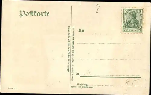 Litho Sängergruß, Sängerfest zu Erlenbach, Chor