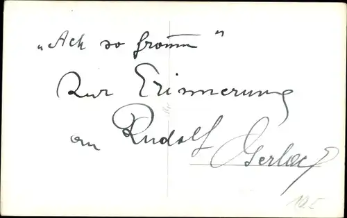 Ak Schauspieler Rudolf Gerlach, Portrait, Autogramm