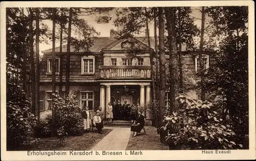 Ak Kersdorf Briesen in der Mark, Erholungsheim Haus Exaudi