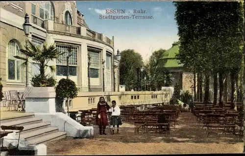 Ak Essen im Ruhrgebiet, Stadtgarten Terrasse