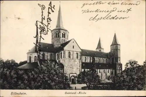 Ak Hildesheim in Niedersachsen, Godehardi Kirche