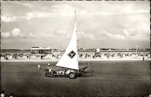 Ak Nordseebad Sankt Peter Ording, Strandsegeln