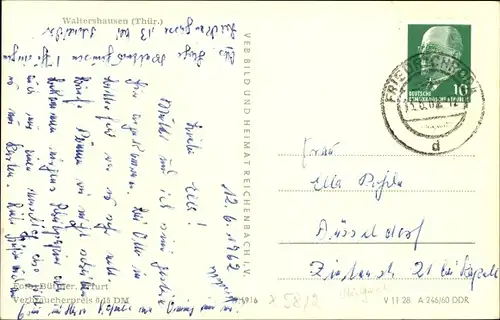 Ak Waltershausen in Thüringen, Teilansicht